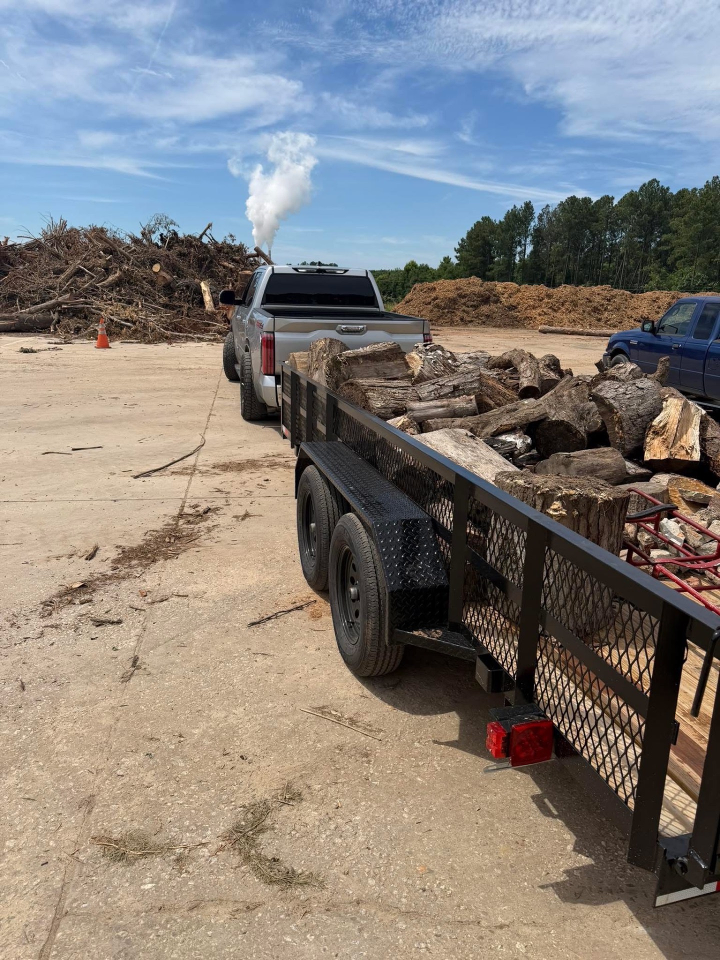 Yard waste and brush dropped at the local disposal site